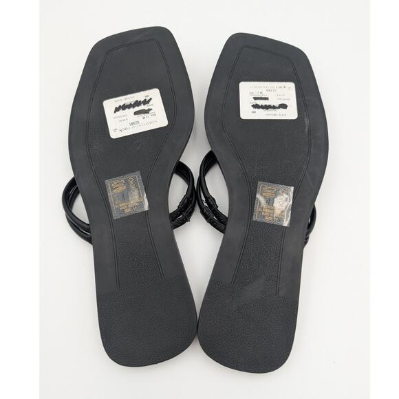 Azalea Wang Stetson Tubular Straps Knot Flat Sandals Womens Black Size US11 EU41 - Picture 8 of 12